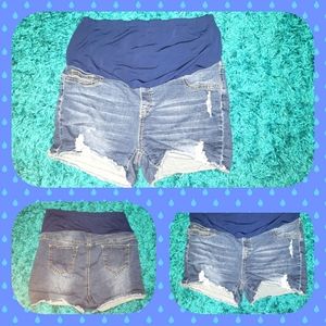 Shein Jean Maternity Shorts